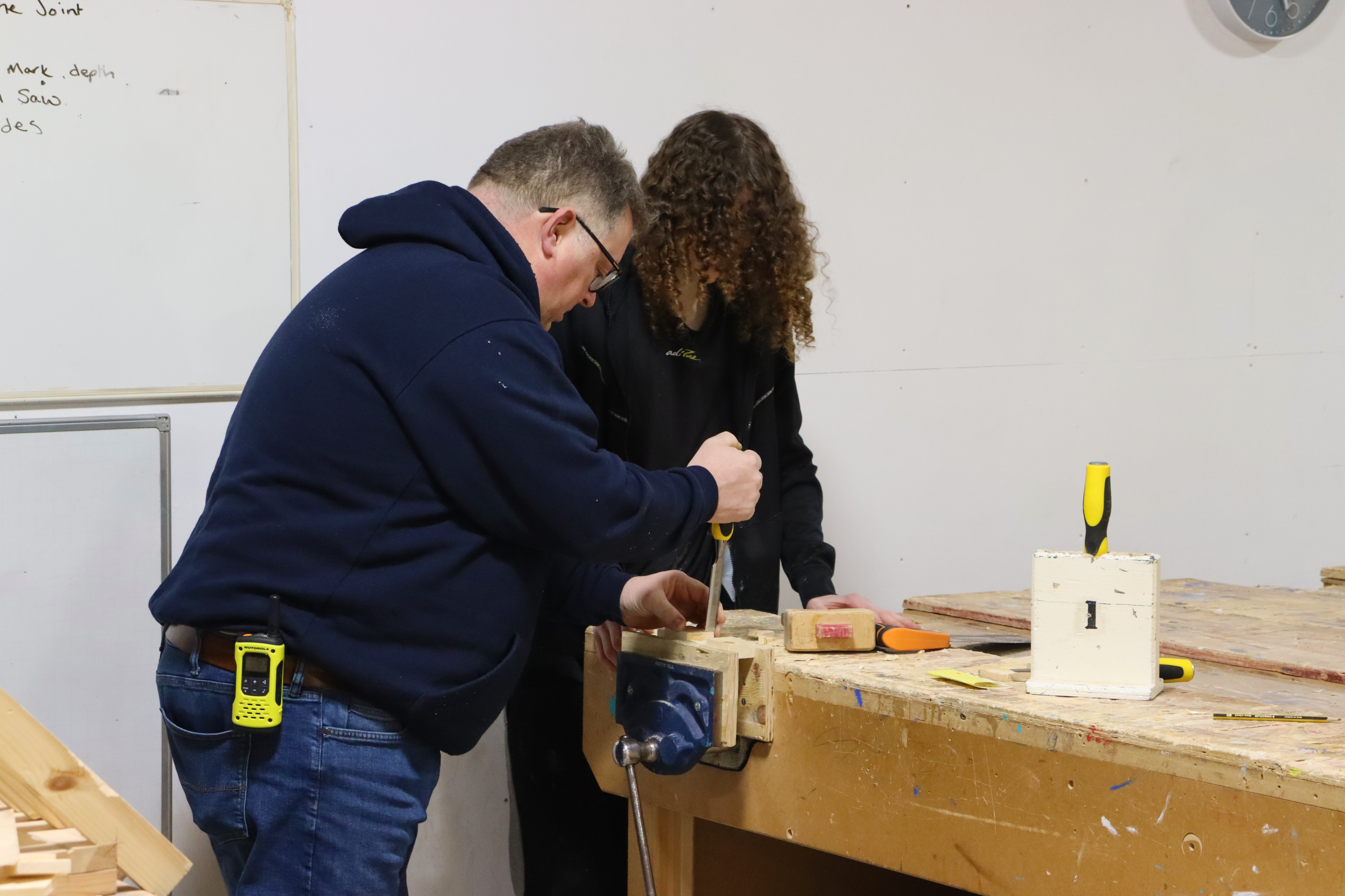 demonstrating to a student