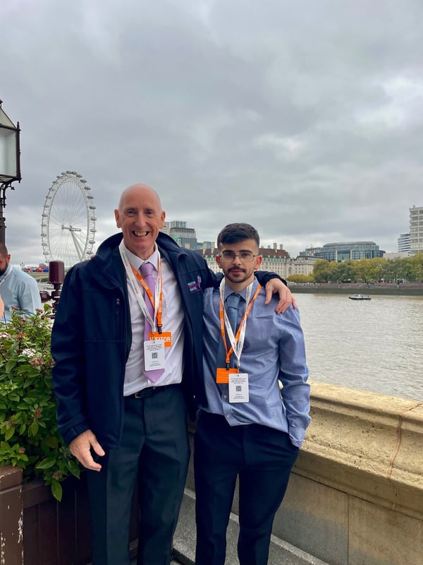 PVC Centre Manager, Martin with PVC learner Luca.